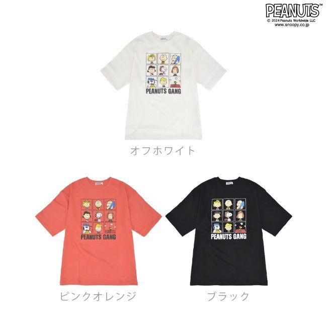 スヌーピー ピーナッツ 半袖 Tシャツ ドロップショルダー プリント SNOOPY PEANUTS s1142-52