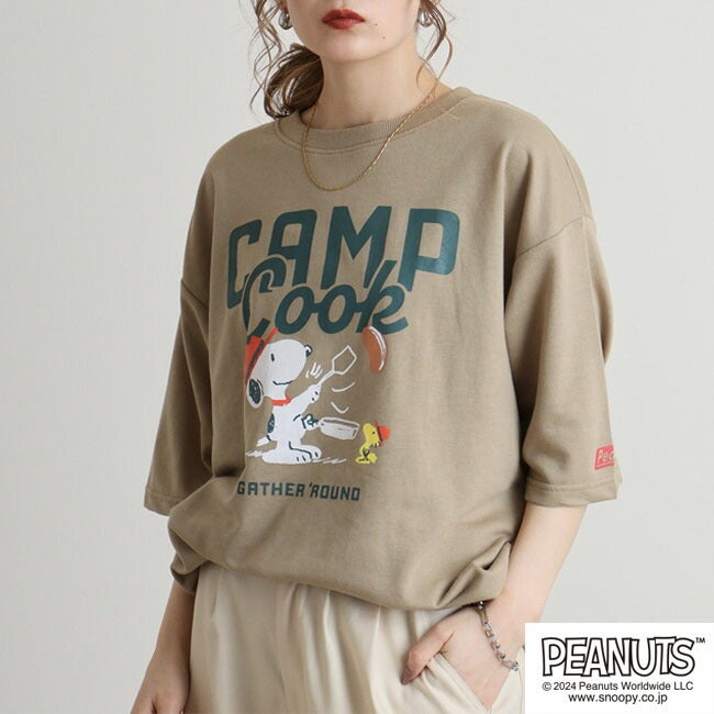 スヌーピー 半袖 トレーナー 春夏秋 裏毛 ミニ裏毛 SNOOPY PEANUTS s1142-61sp