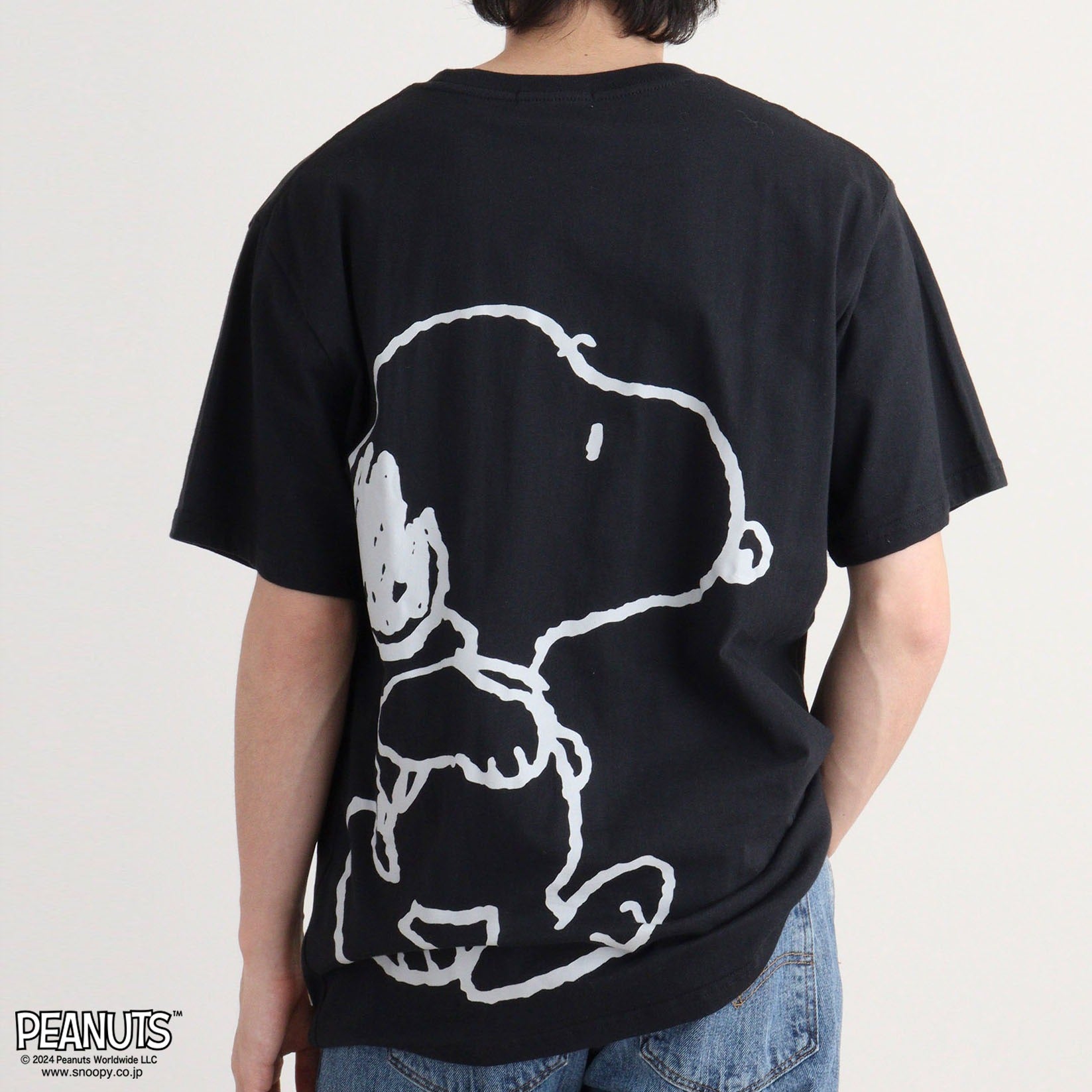 スヌーピー 半袖 Tシャツ バック プリント トップス SNOOPY PEANUTS s1143-09sp