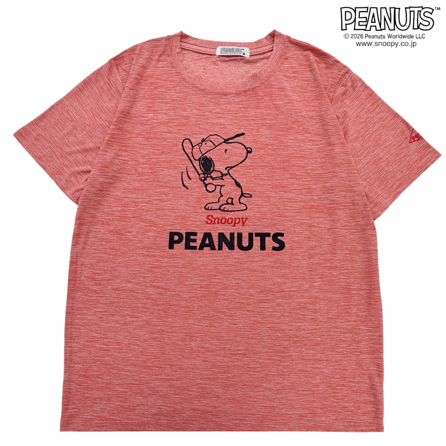 スヌーピー ベースボール柄 カチオン 半袖 Tシャツ プリント トップス メンズ レディース 春 夏 SNOOPY PEANUTS s1152-108sp