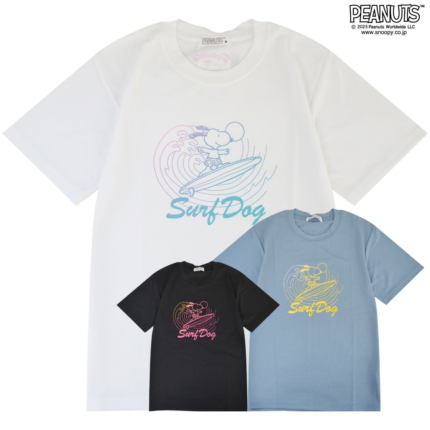 スヌーピー 半袖 Tシャツ サーフィン サーフ柄 春夏 ハニカムドライ SNOOPY PEANUTS s1152-119sp