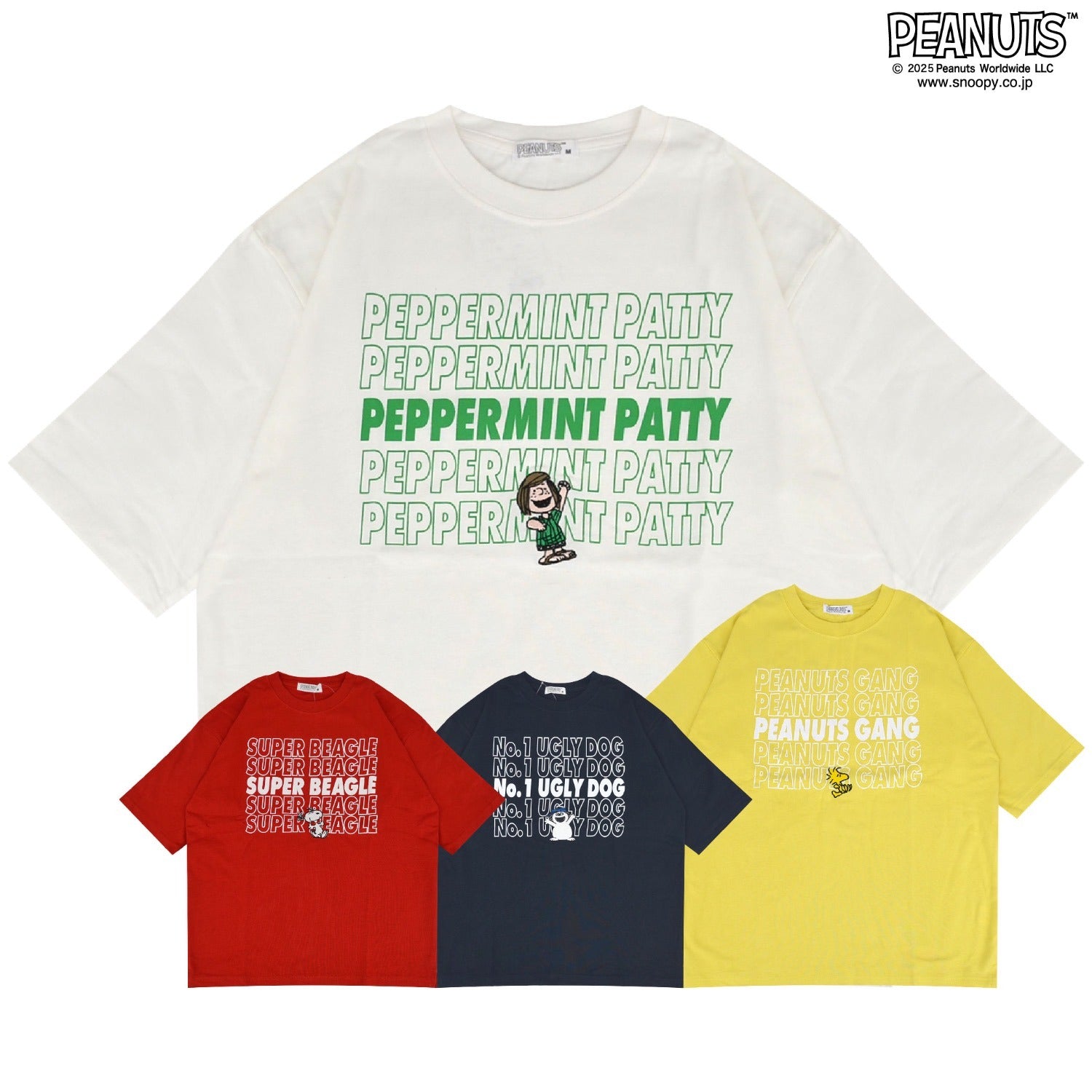 スヌーピー Tシャツ ドロップショルダー ヘビーウェイト 半袖 プリント 刺繍 オラフ ウッドストック チャーリーブラウン ペパーミント パティ SNOOPY PEANUTS s1152-11sp