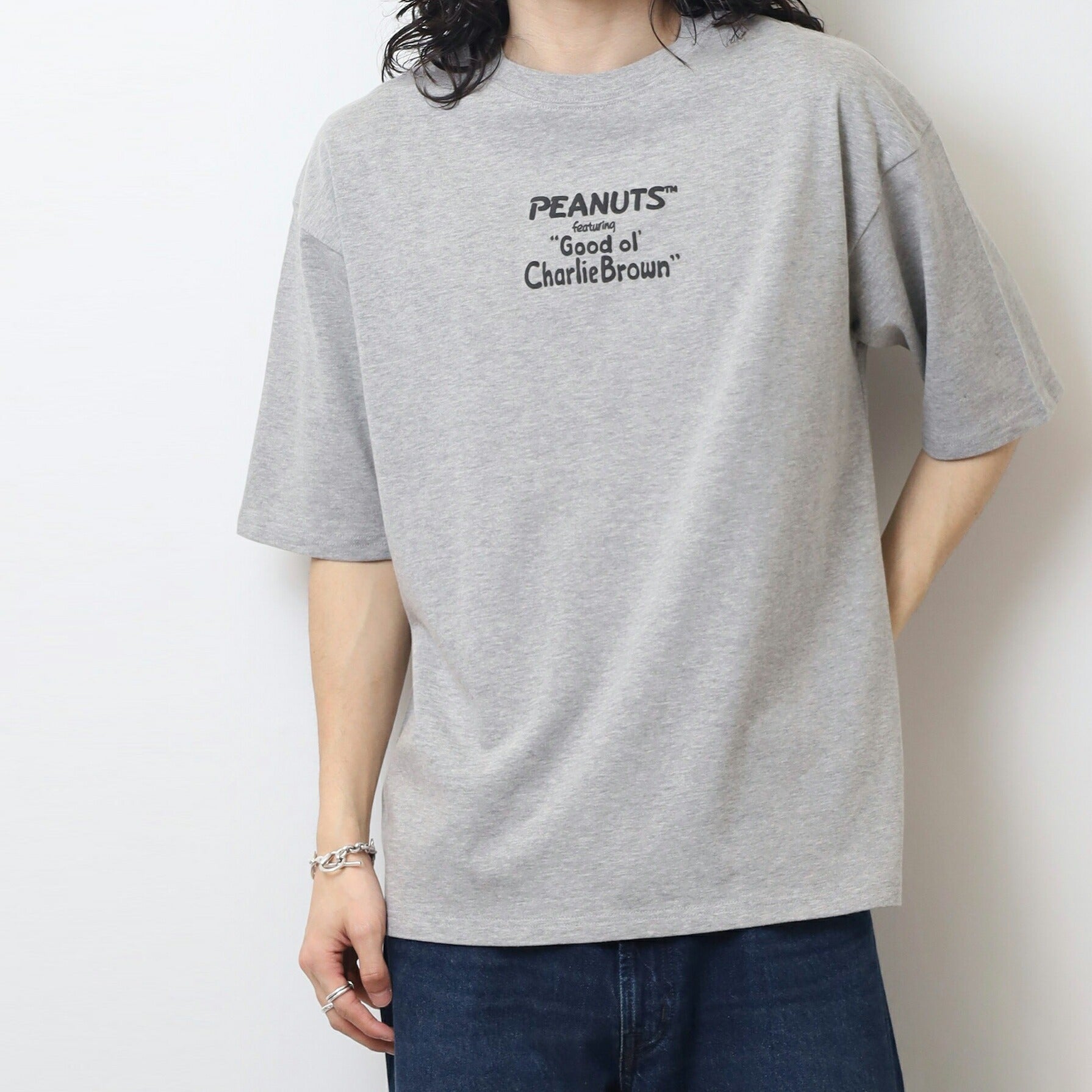 スヌーピー Tシャツ 半袖 トップス ドロップショルダー ヘビーウェイト コミック 発泡 プリント SNOOPY PEANUTS s1152-14sp
