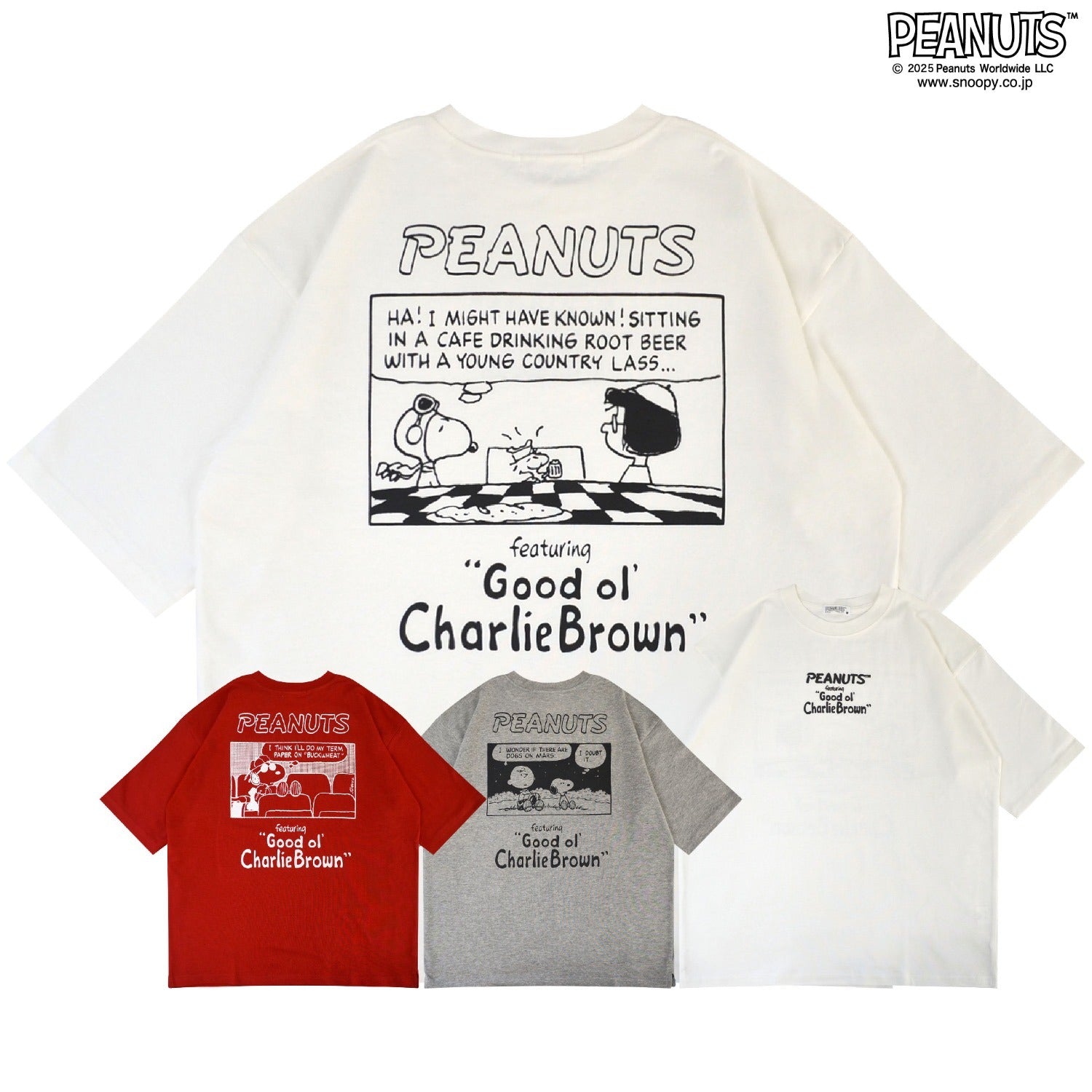 スヌーピー Tシャツ 半袖 トップス ドロップショルダー ヘビーウェイト コミック 発泡 プリント SNOOPY PEANUTS s1152-14sp
