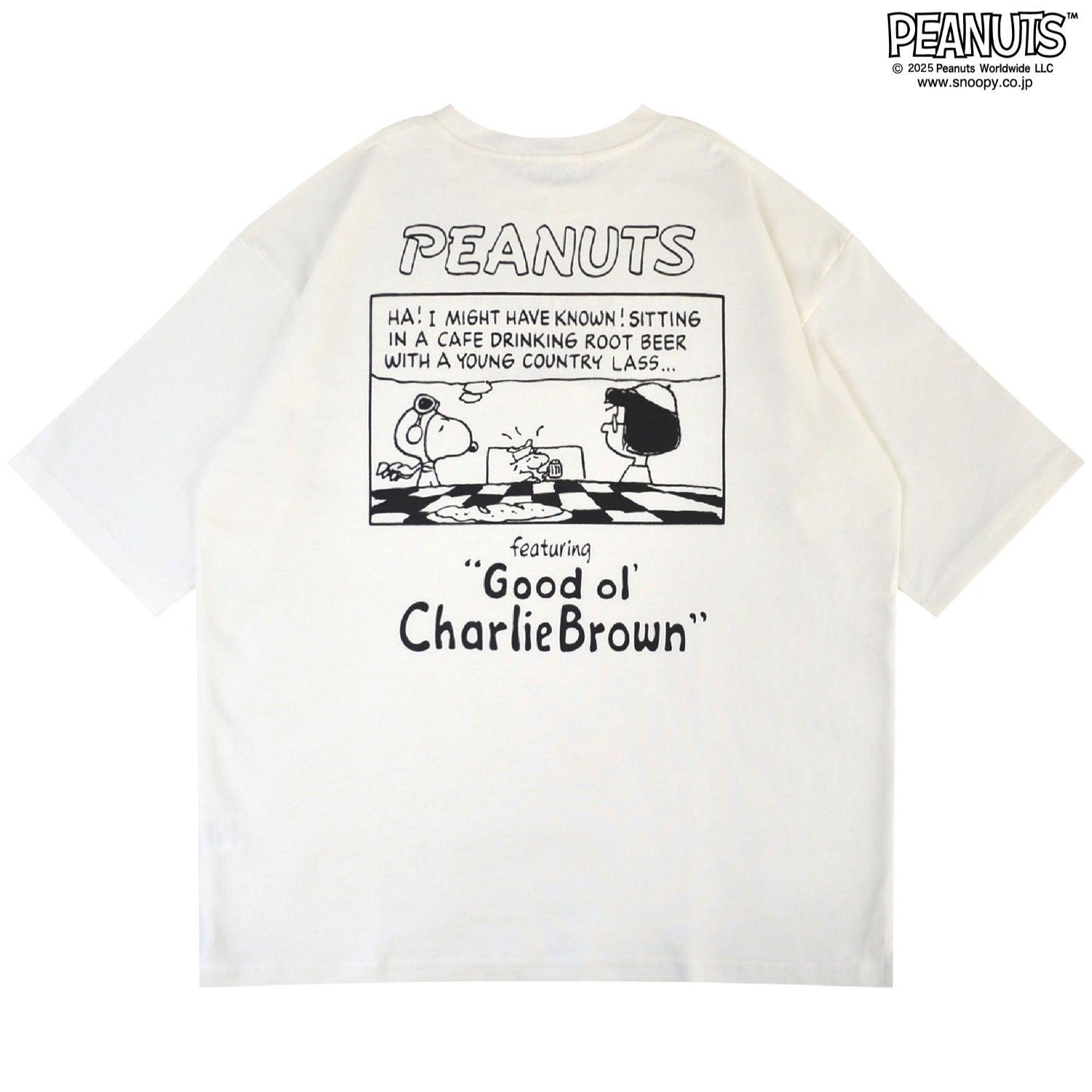 スヌーピー Tシャツ 半袖 トップス ドロップショルダー ヘビーウェイト コミック 発泡 プリント SNOOPY PEANUTS s1152-14sp