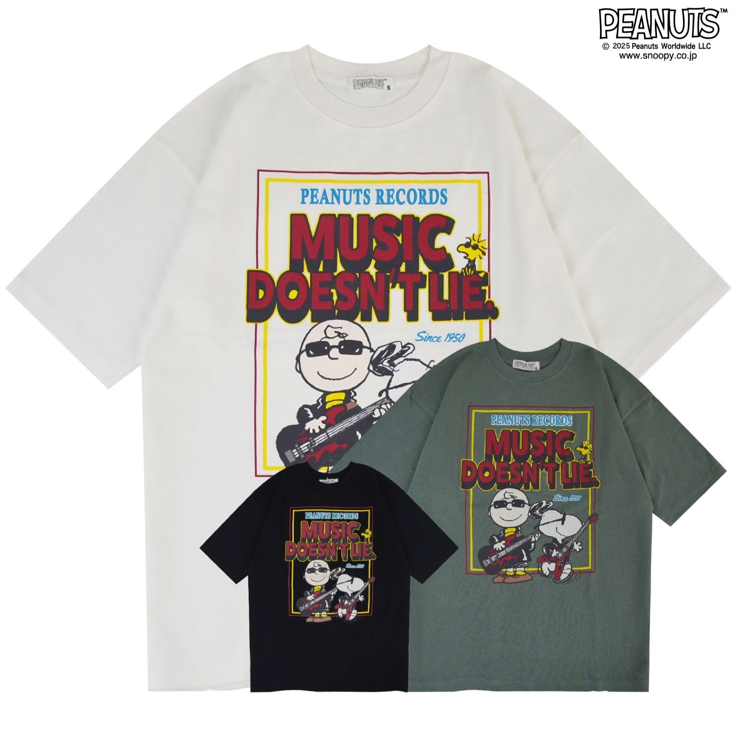 スヌーピー ロック柄 ヘビーウェイト 半袖 Tシャツ SNOOPY PEANUTS s1152-17sp