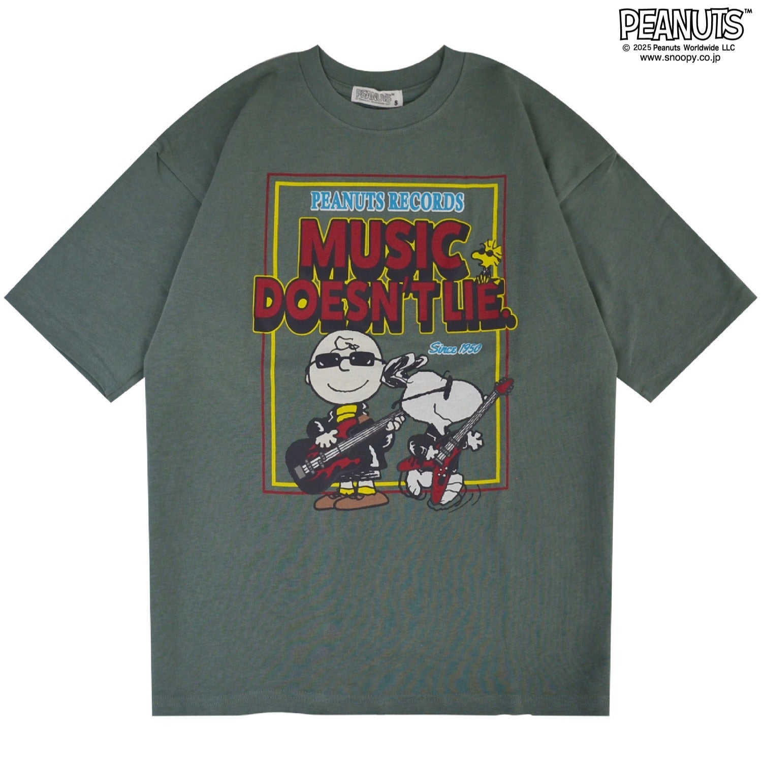 スヌーピー ロック柄 ヘビーウェイト 半袖 Tシャツ SNOOPY PEANUTS s1152-17sp