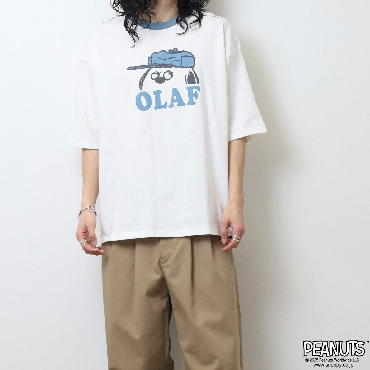 スヌーピー Tシャツ 半袖 トップス ドロップショルダー ヘビーウェイト プリント オラフ ウッドストック SNOOPY PEANUTS s1152-18sp