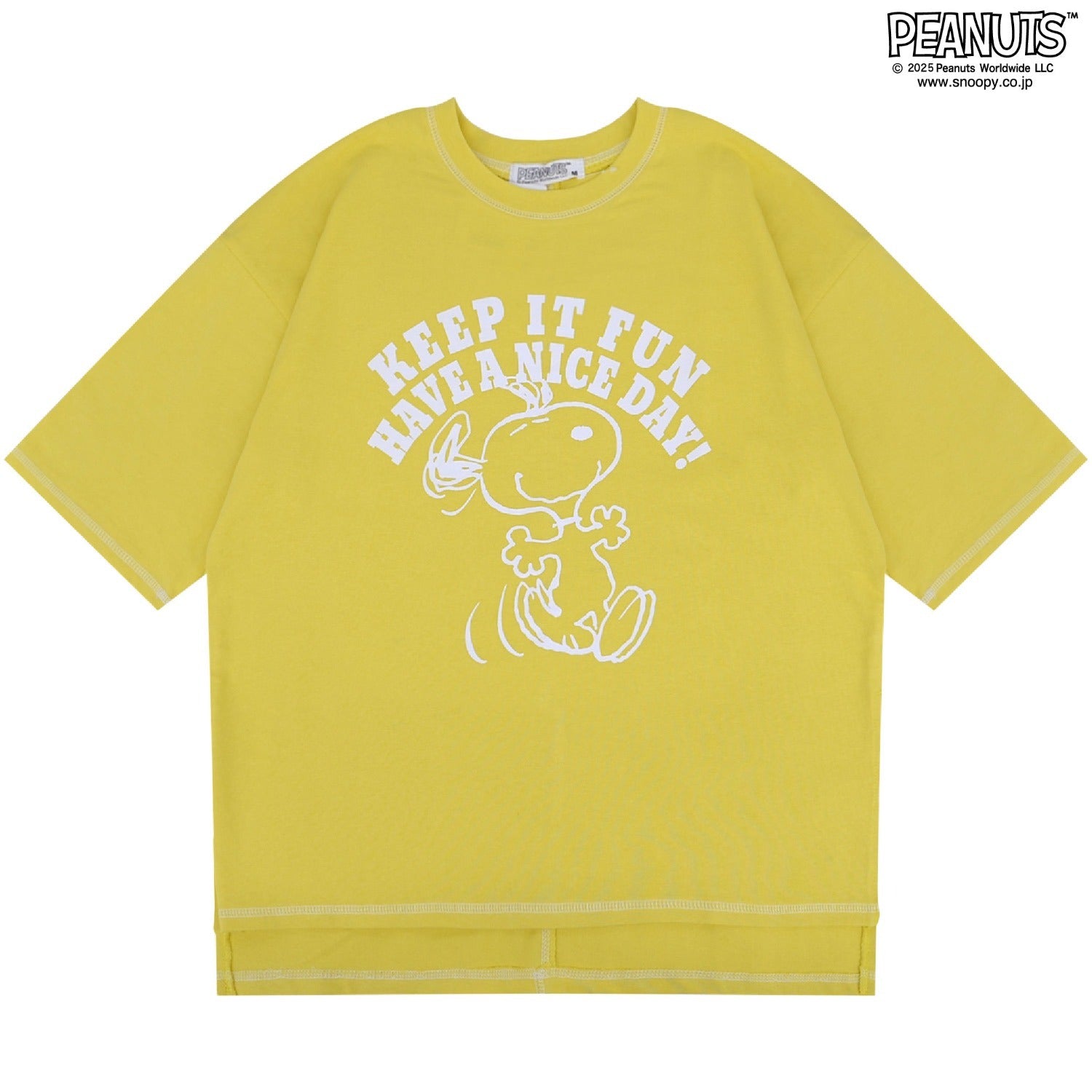 スヌーピー Tシャツ トップス 半袖 ヘビーウェイト ドロップショルダー プリント ステッチ PEANUTS SNOOPY s1152-20sp