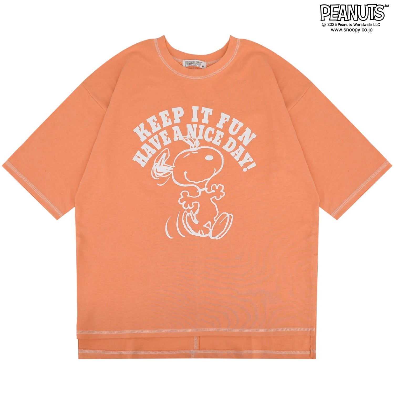 スヌーピー Tシャツ トップス 半袖 ヘビーウェイト ドロップショルダー プリント ステッチ PEANUTS SNOOPY s1152-20sp