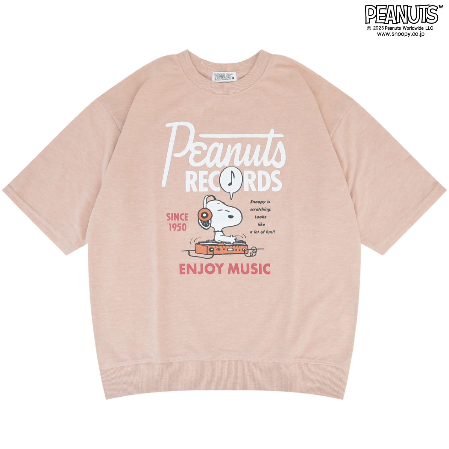 スヌーピー オラフ 半袖 ミュージック 音楽 ミニ裏毛 トレーナー スウェット SNOOPY PEANUTS s1152-24sp