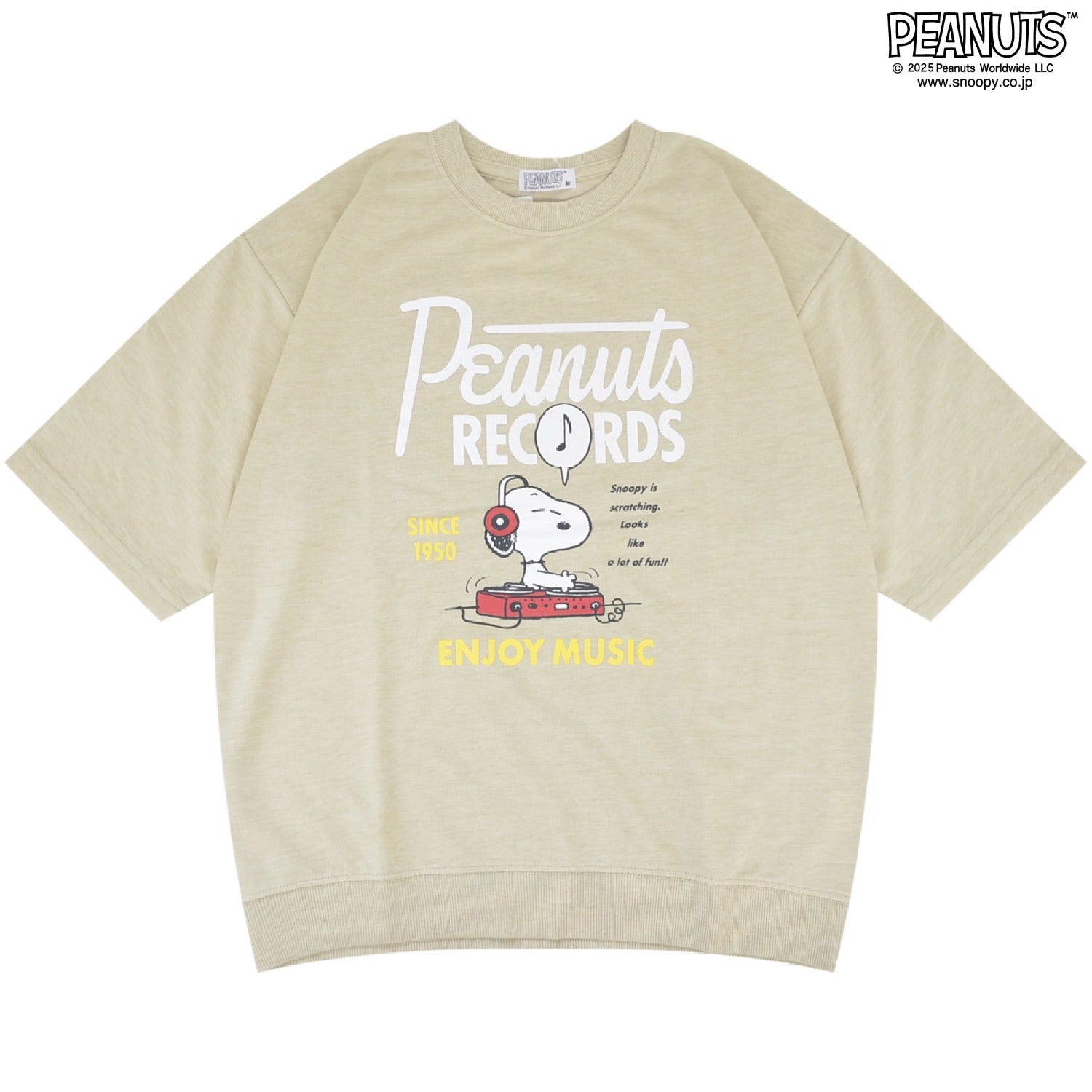 スヌーピー オラフ 半袖 ミュージック 音楽 ミニ裏毛 トレーナー スウェット SNOOPY PEANUTS s1152-24sp