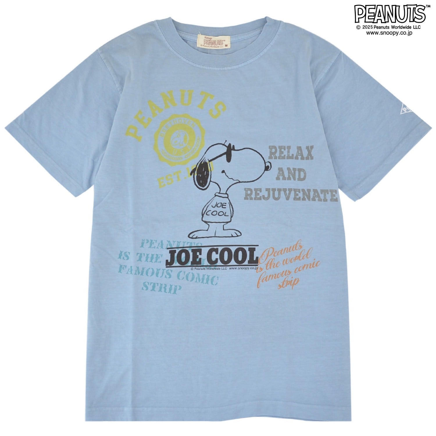 スヌーピー ジョークール Tシャツ 半袖 トップス ピグメントプリント ヴィンテージ SNOOPY JOECOOL PEANUTS s1152-275sp