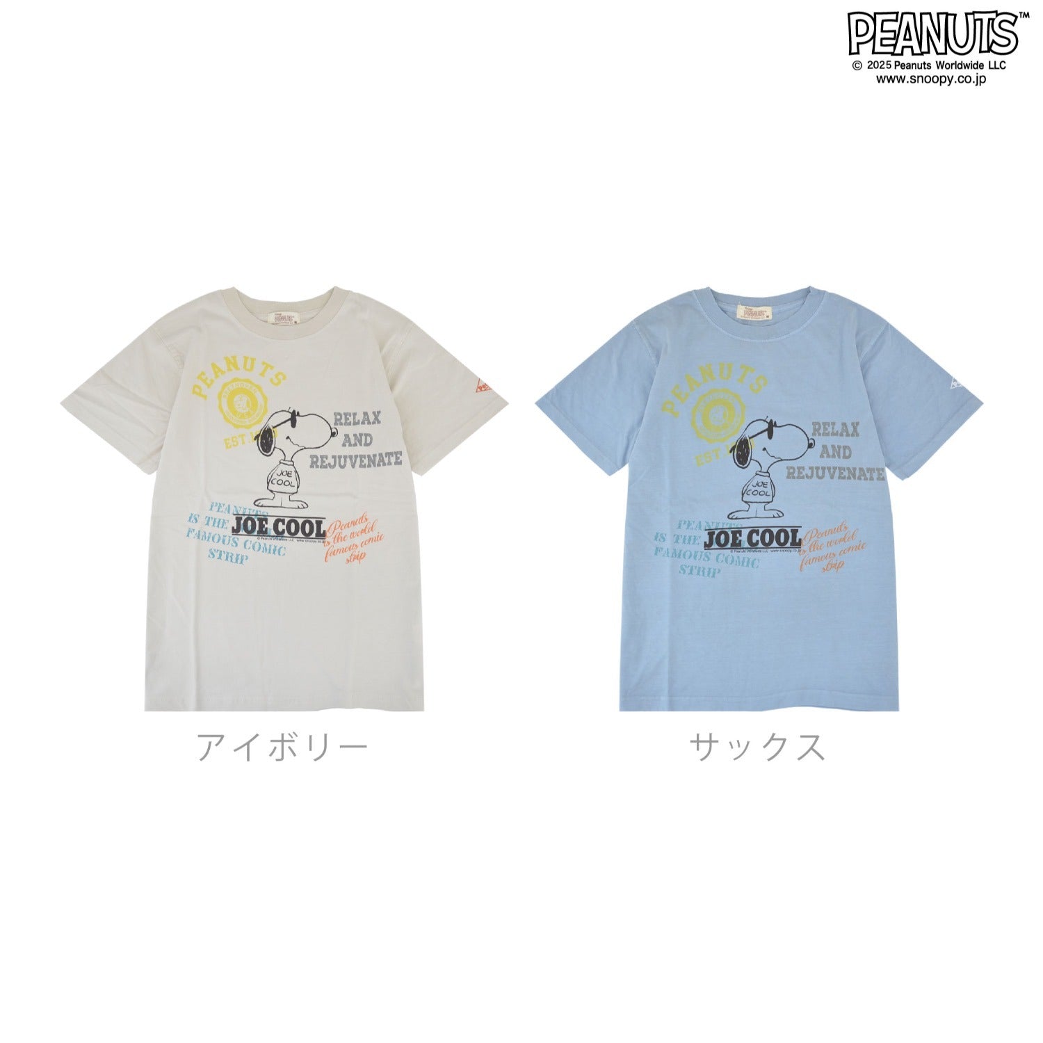 スヌーピー ジョークール Tシャツ 半袖 トップス ピグメントプリント ヴィンテージ SNOOPY JOECOOL PEANUTS s1152-275sp