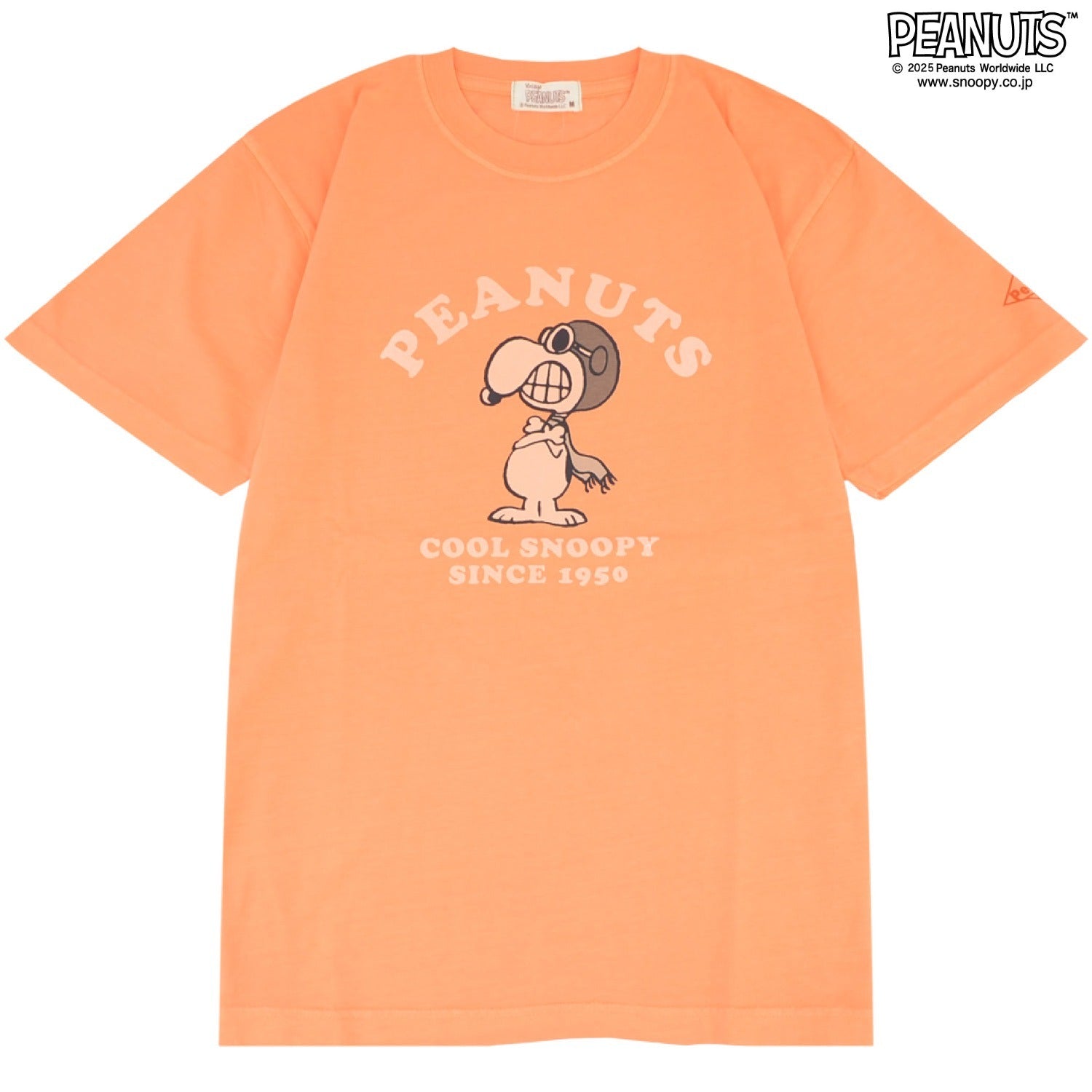スヌーピー フライングエース Tシャツ 半袖 トップス ピグメントプリント ヴィンテージ SNOOPY JOECOOL PEANUTS s1152-276sp