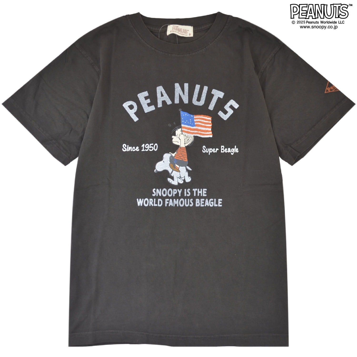 スヌーピー ライナス Tシャツ 半袖 トップス ピグメントプリント ヴィンテージ SNOOPY PEANUTS s1152-277sp