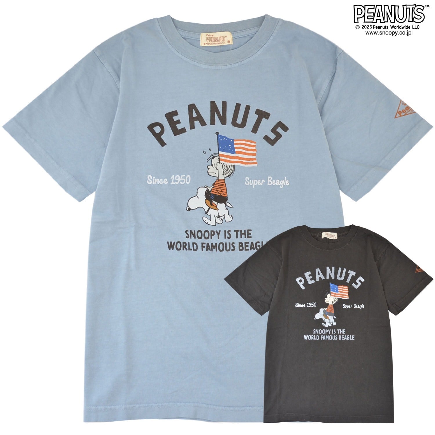 スヌーピー ライナス Tシャツ 半袖 トップス ピグメントプリント ヴィンテージ SNOOPY PEANUTS s1152-277sp