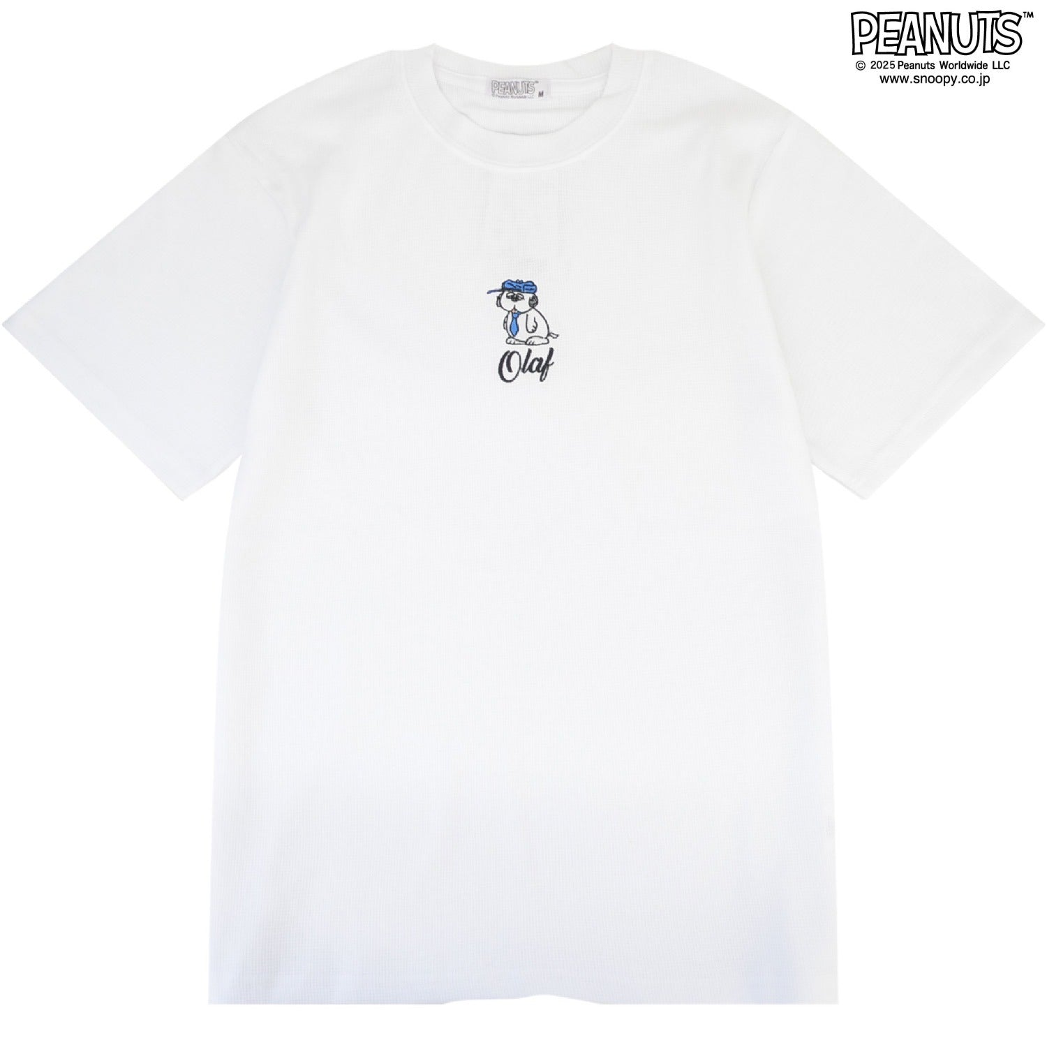 スヌーピー オラフ 刺繍 ワッフル Tシャツ 半袖 トップス 夏 SNOOPY PEANUTS s1152-291sp
