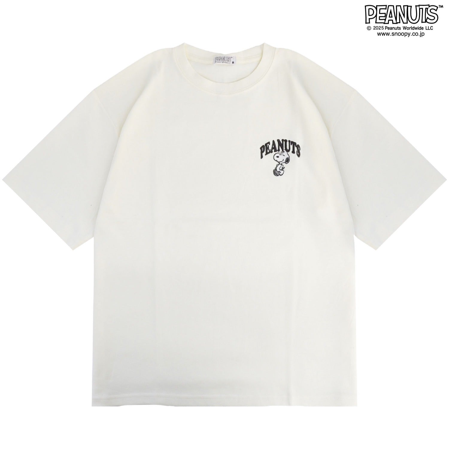 スヌーピー 柄接触冷感 半袖 ビッグシルエット Tシャツ 刺 SNOOPY PEANUTS s1152-293sp