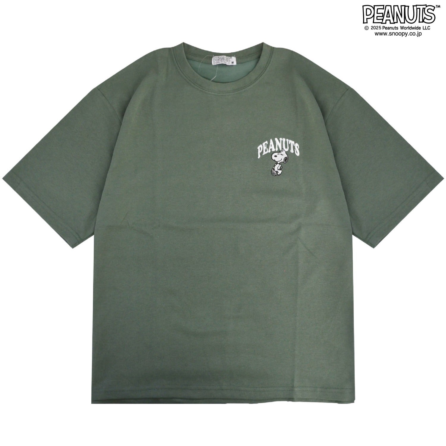スヌーピー 柄接触冷感 半袖 ビッグシルエット Tシャツ 刺 SNOOPY PEANUTS s1152-293sp