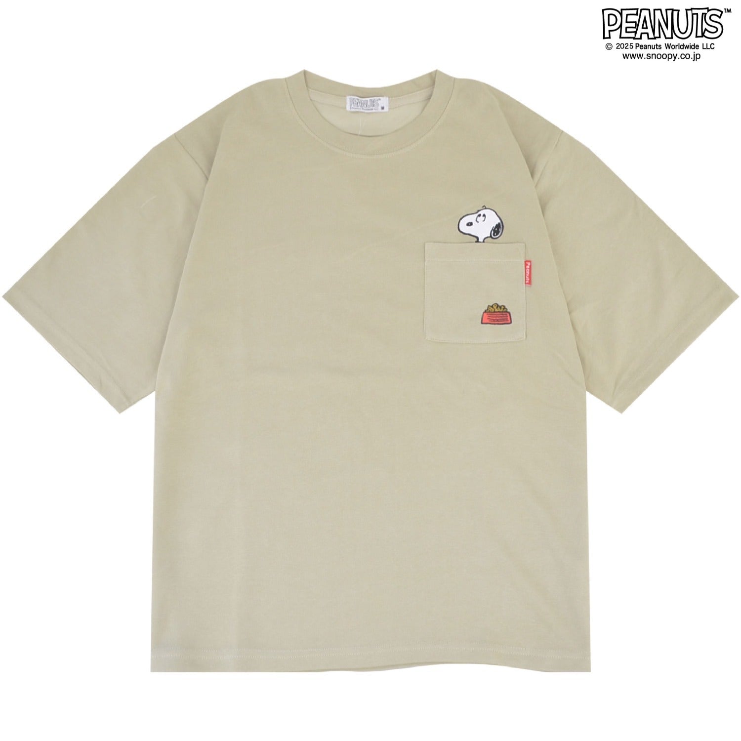 スヌーピー 半袖 Tシャツ トップス プリント 接触冷感 ビッグシルエット オーバーサイズ ポケット付き SNOOPY PEANUTS s1152-294sp