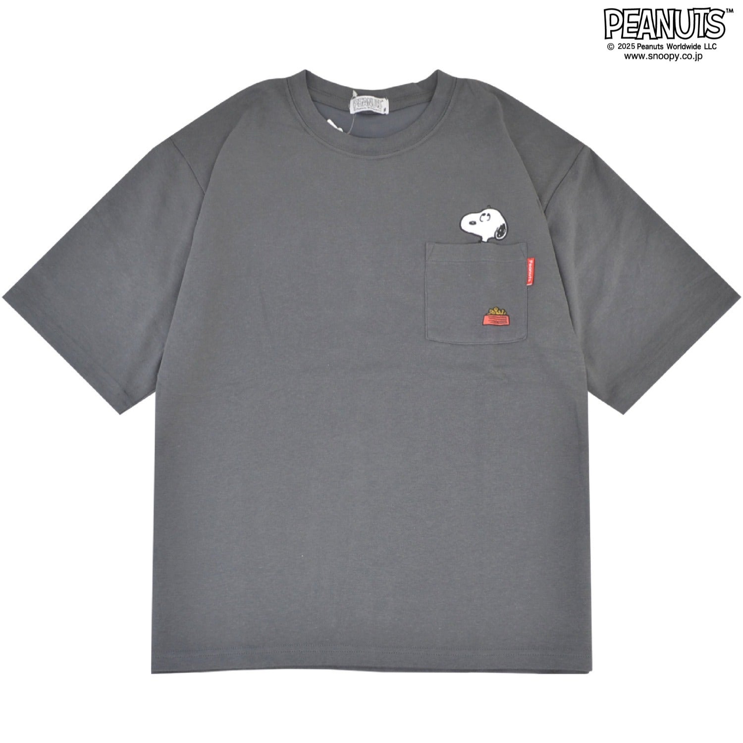 スヌーピー 半袖 Tシャツ トップス プリント 接触冷感 ビッグシルエット オーバーサイズ ポケット付き SNOOPY PEANUTS s1152-294sp