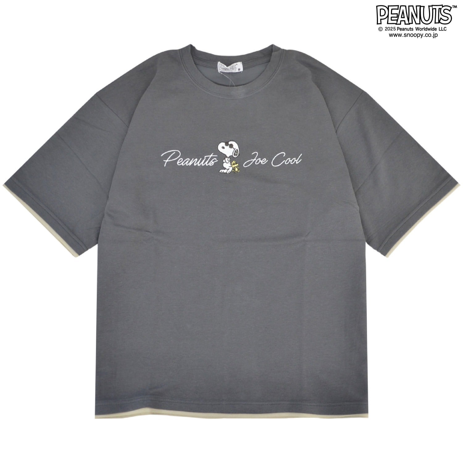 スヌーピー Tシャツ 接触冷感 プリント フェイクレイヤード トップス 半袖 ジョークール SNOOPY PEANUTS s1152-295sp