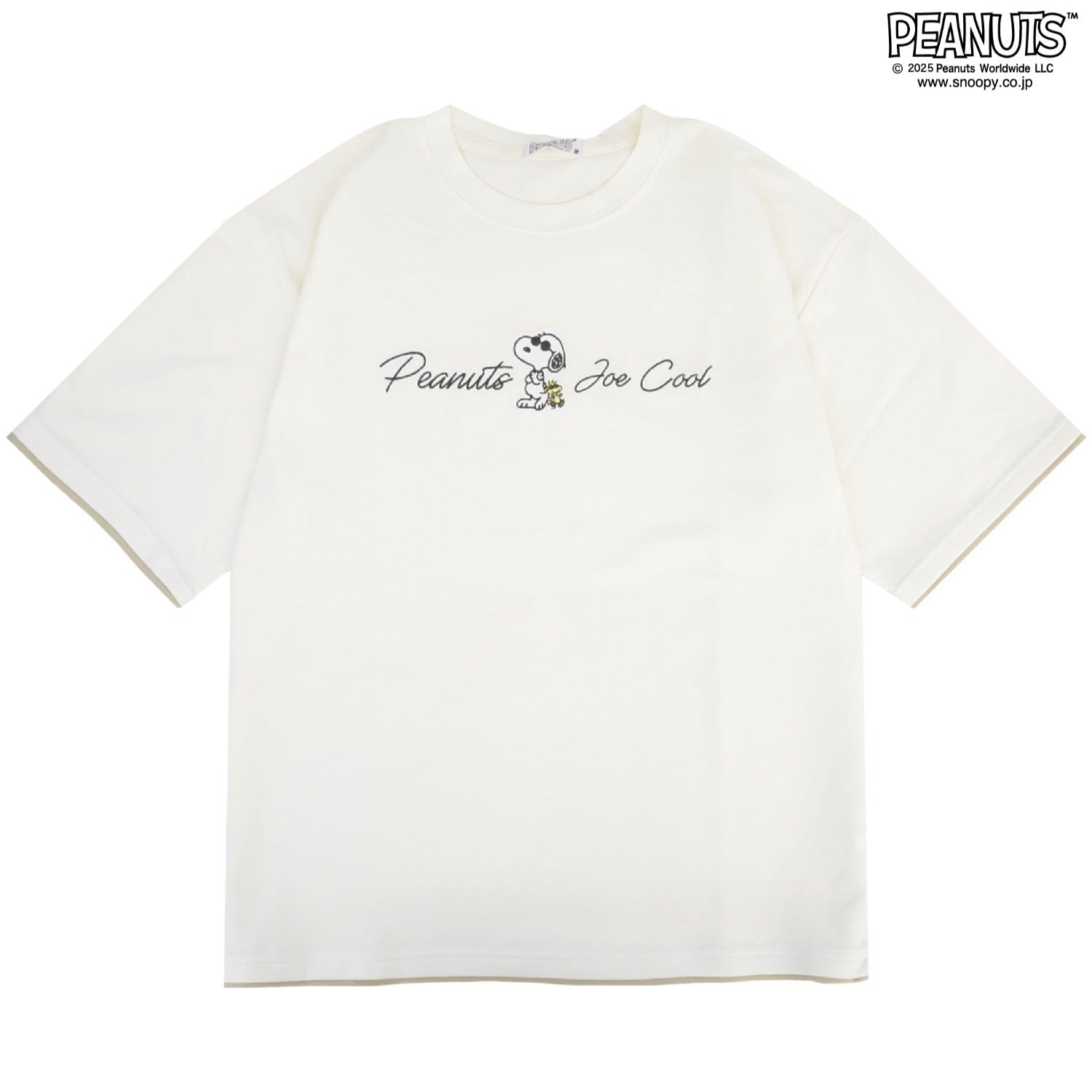 スヌーピー Tシャツ 接触冷感 プリント フェイクレイヤード トップス 半袖 ジョークール SNOOPY PEANUTS s1152-295sp