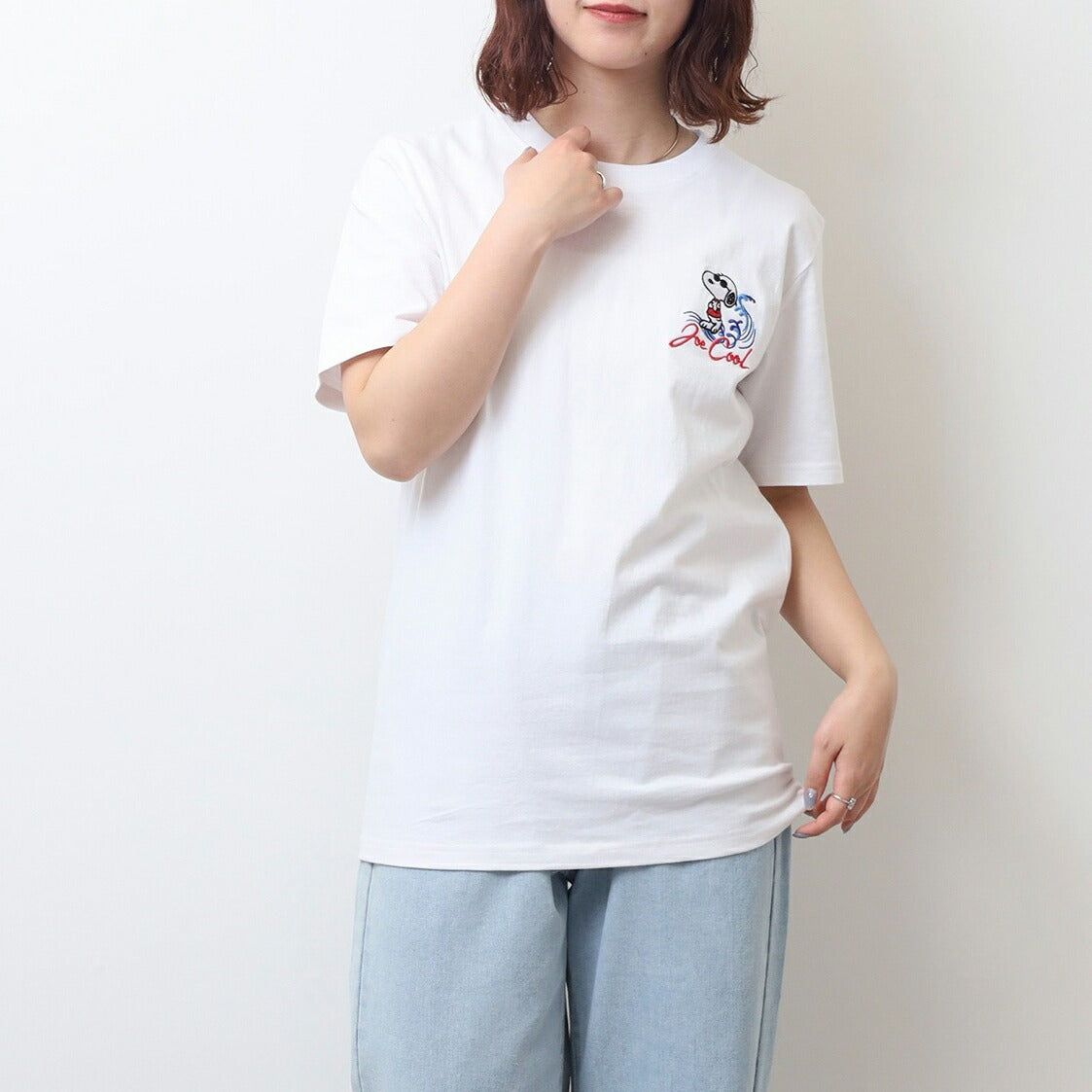 スヌーピー Tシャツ トップス 半袖 和柄 ジョークール 刺繍 プリント PEANUTS SNOOPY JOE COOL s1152-34sp
