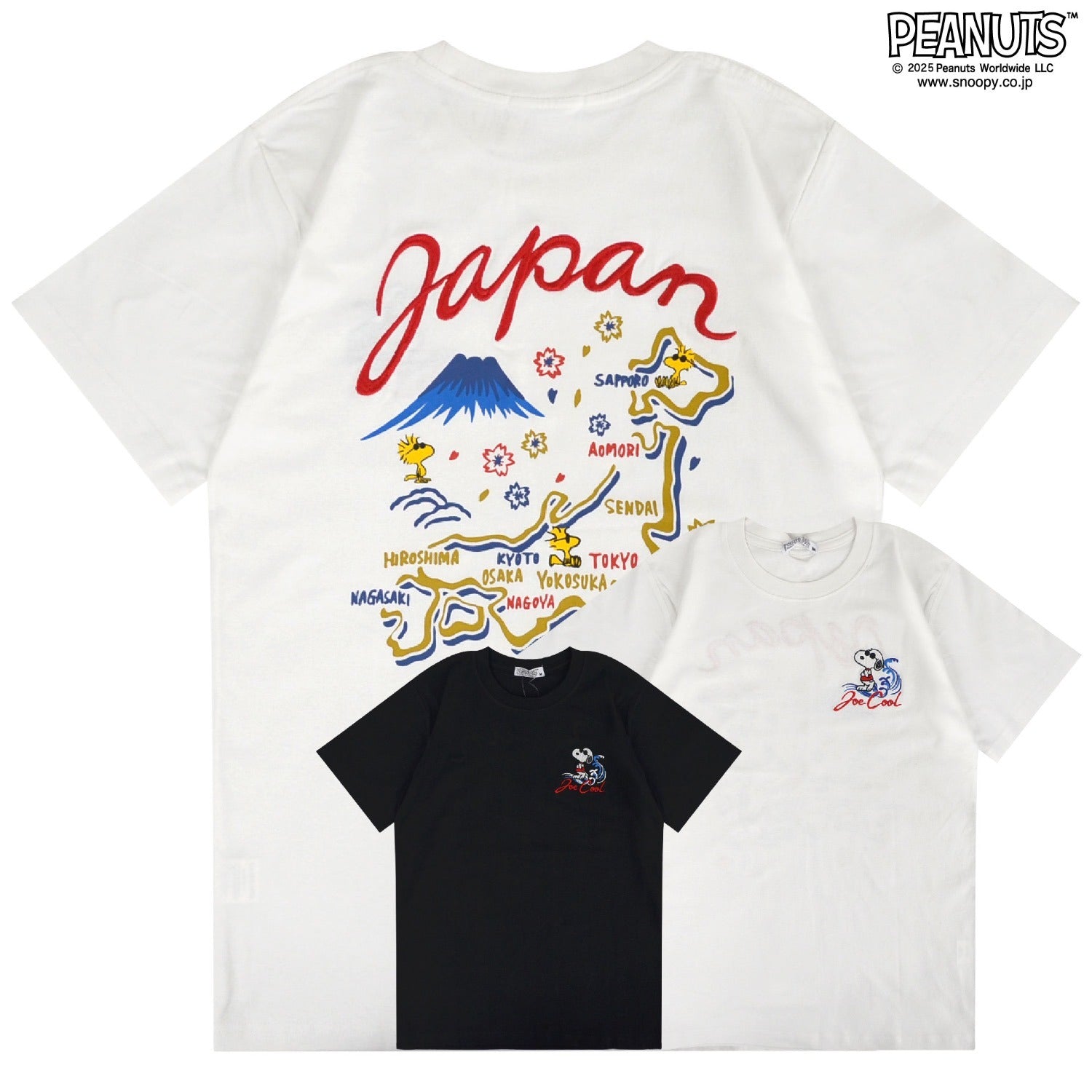 スヌーピー Tシャツ トップス 半袖 和柄 ジョークール 刺繍 プリント PEANUTS SNOOPY JOE COOL s1152-34sp