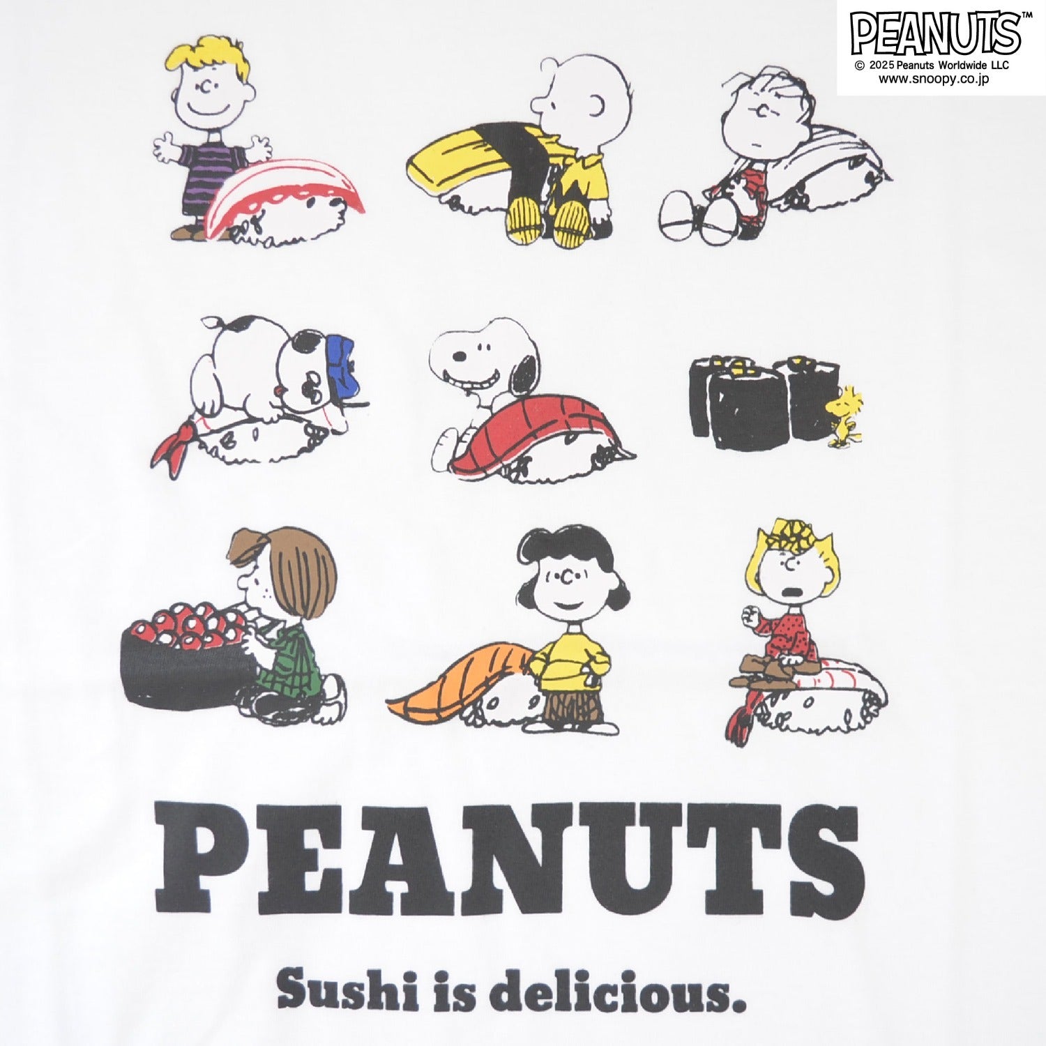 スヌーピー ピーナッツ フレンズ 寿司 和柄 半袖 Tシャツ トップス プリント SNOOPY PEANUTS s1152-367sp