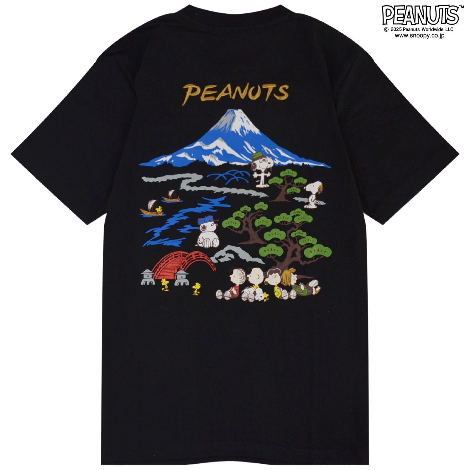 スヌーピー Tシャツ 半袖 トップス 刺繍 和柄 和風 プリント SNOOPY PEANUTS s1152-36sp