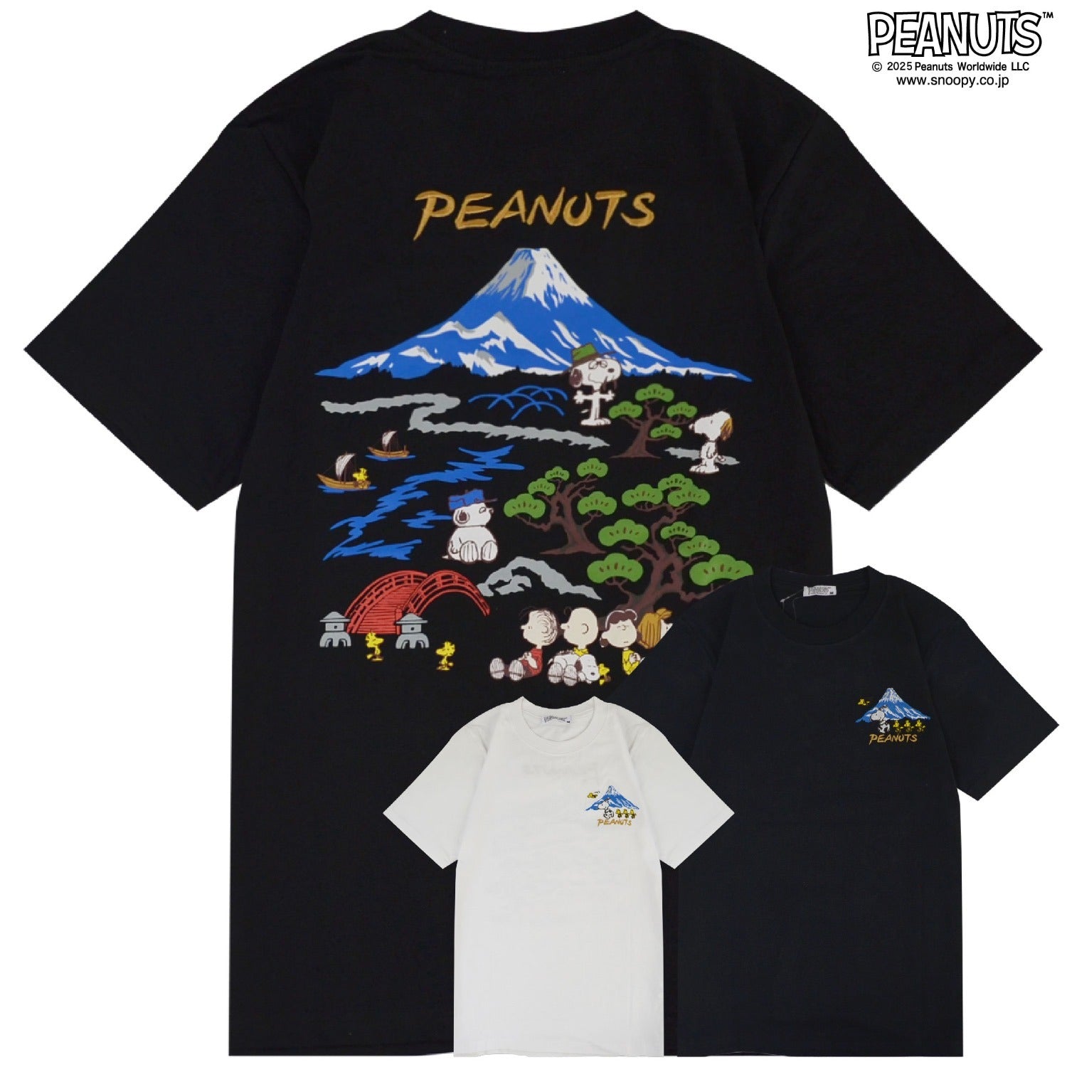 スヌーピー Tシャツ 半袖 トップス 刺繍 和柄 和風 プリント SNOOPY PEANUTS s1152-36sp