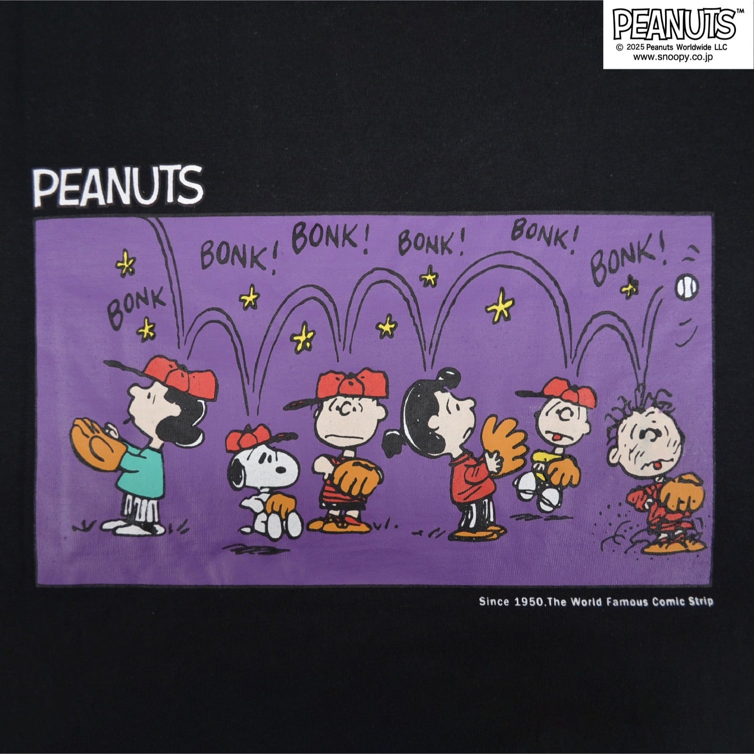 スヌーピー 半袖 Tシャツ プリント ベースボール ヴァイオレット PEANUTS SNOOPY s1152-372sp