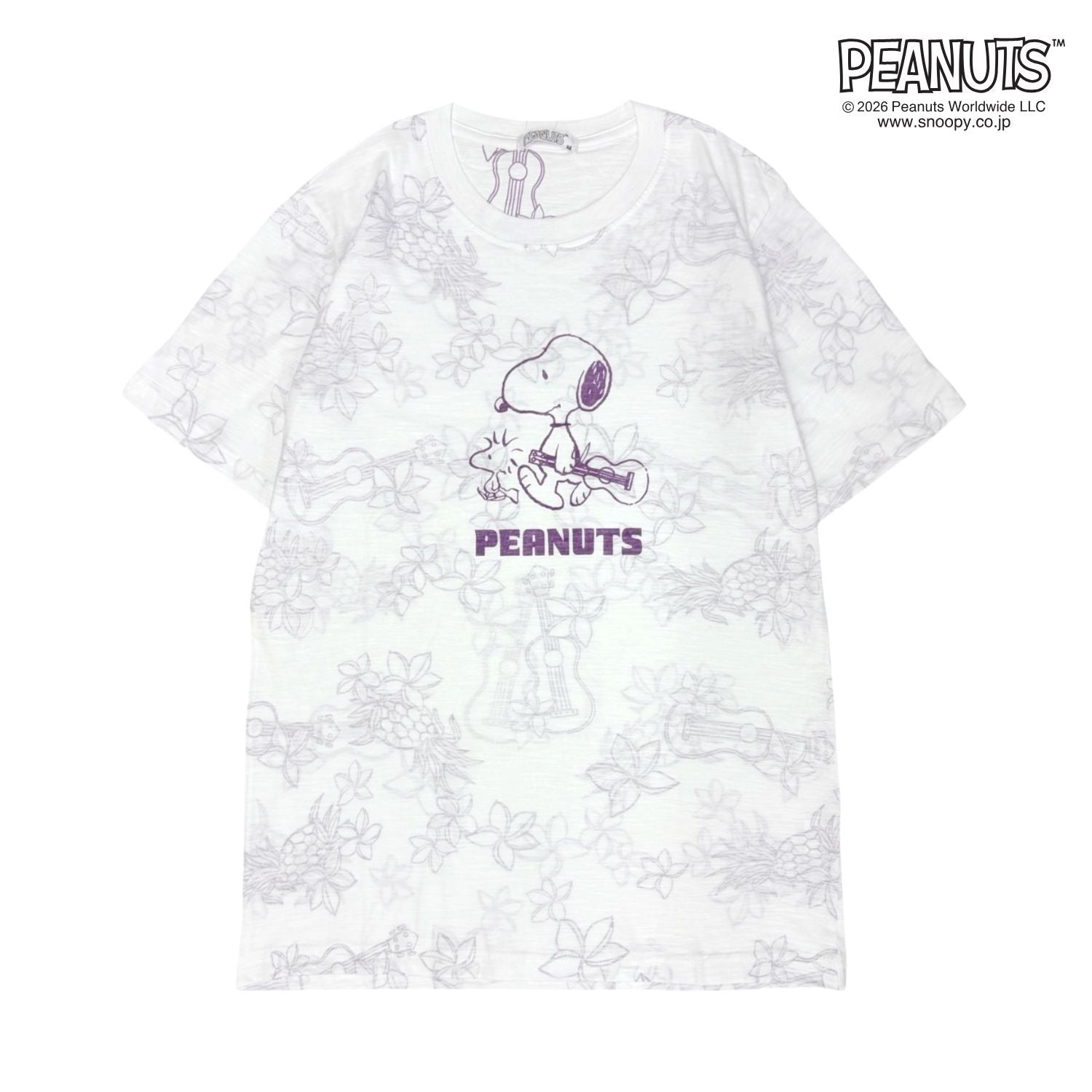 PEANUTS スヌーピー 天竺 総柄 Tシャツ 半袖 カットソー 春夏 カジュアル キャラクター s1152-403sp