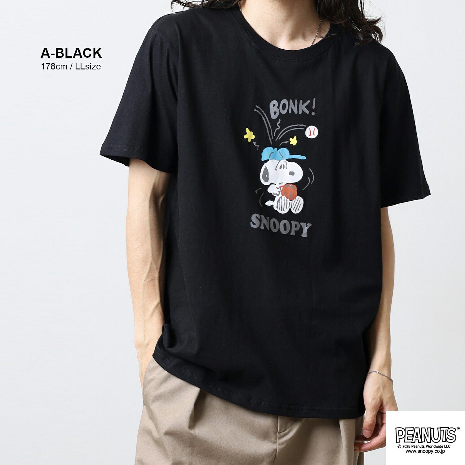 スヌーピー 野球柄 テニス柄 プリント 半袖Tシャツ トップス SNOOPY PEANUTS s1152-417sp