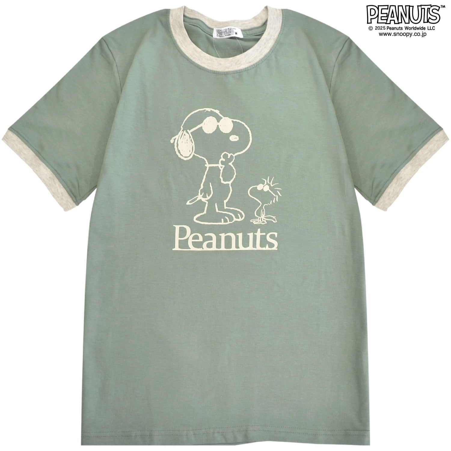 スヌーピー ジョークール ウッドストック チャーリーブラウン リンガーネック Tシャツ 半袖 トップス 友達柄 SNOOPY PEANUTS s1152-418sp