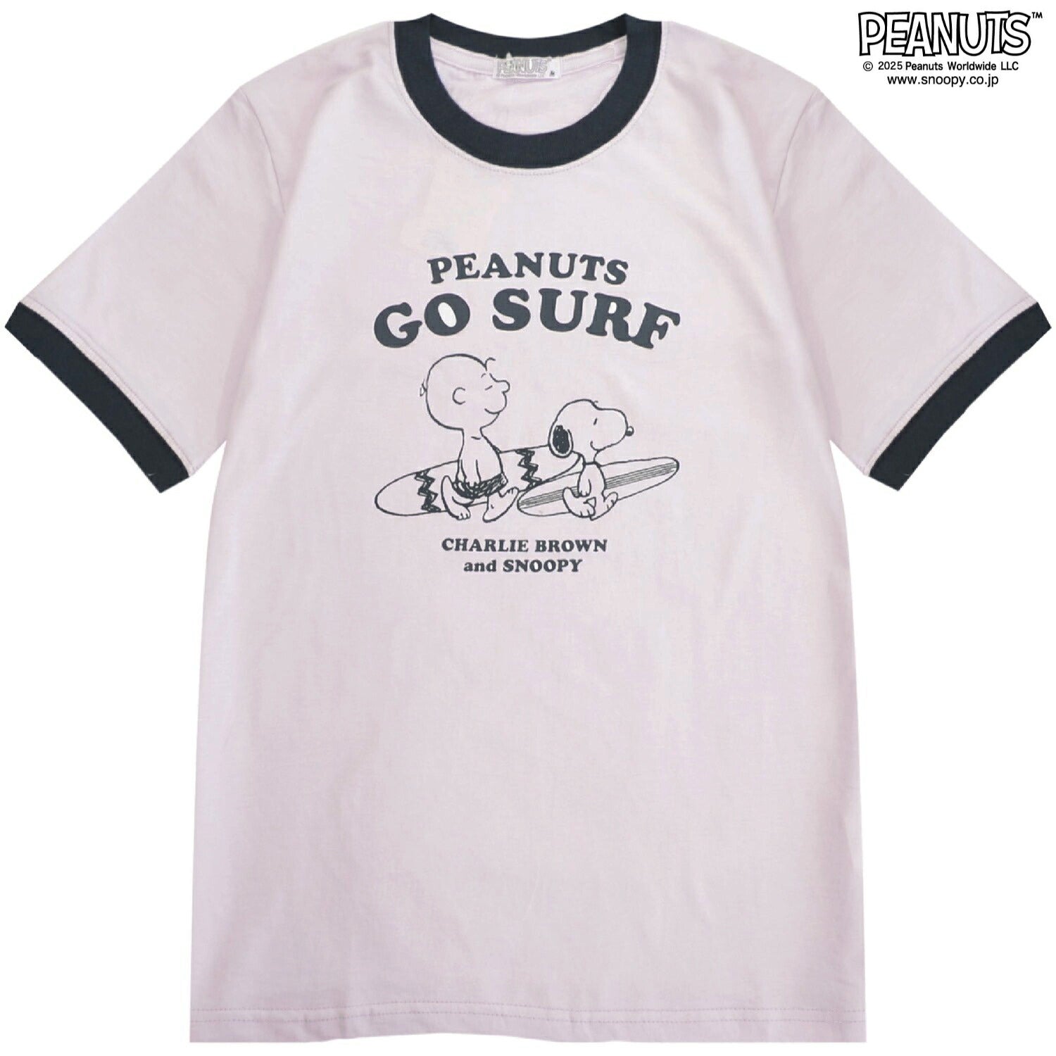 スヌーピー ジョークール ウッドストック チャーリーブラウン リンガーネック Tシャツ 半袖 トップス 友達柄 SNOOPY PEANUTS s1152-418sp