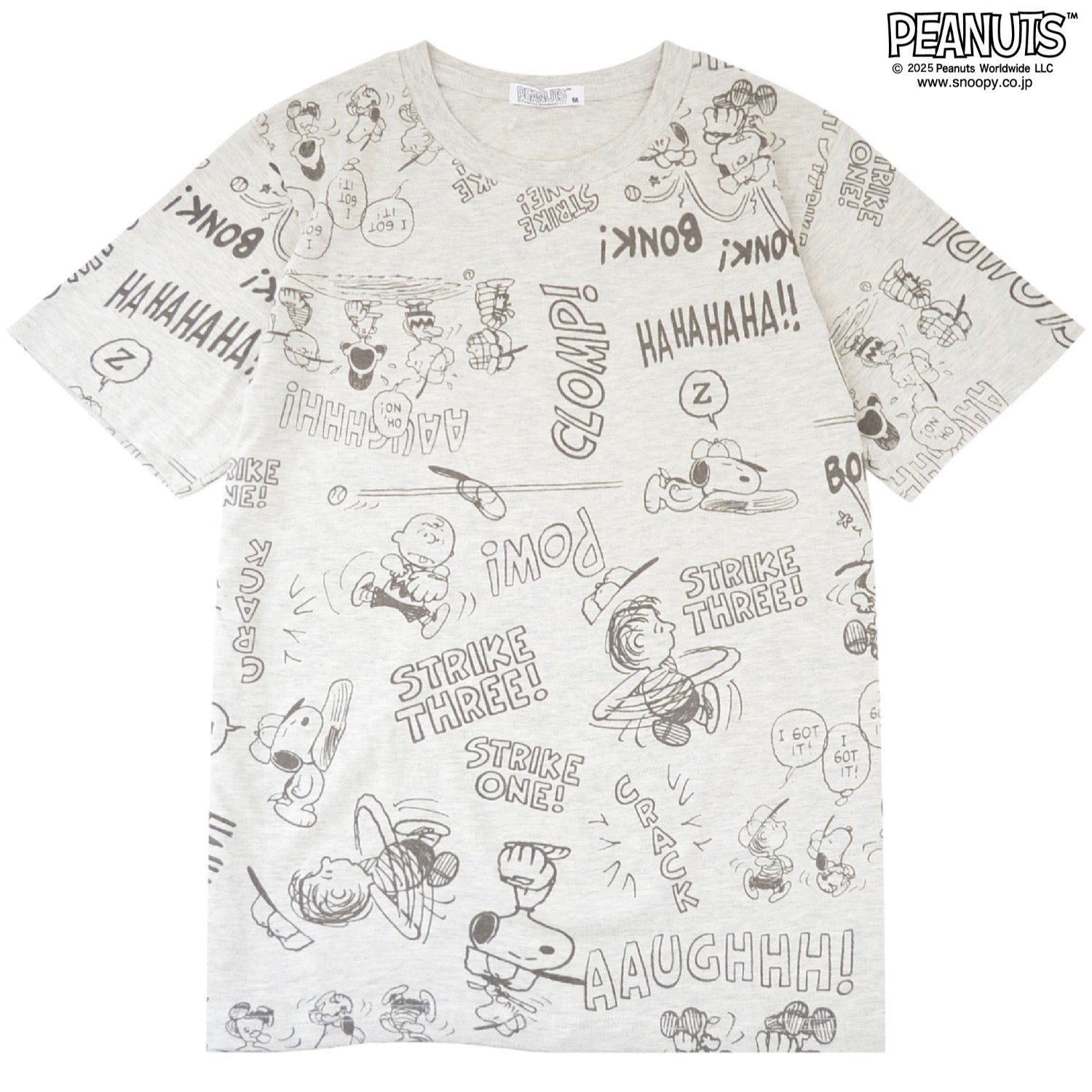 スヌーピー フレンズ 総柄 野球 テニス プリント Tシャツ 半袖 トップス 夏 SNOOPY PEANUTS s1152-424sp