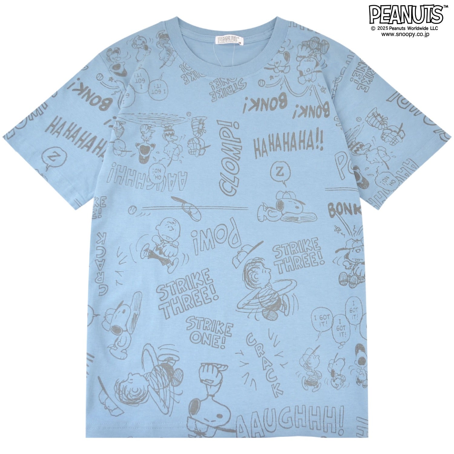 スヌーピー フレンズ 総柄 野球 テニス プリント Tシャツ 半袖 トップス 夏 SNOOPY PEANUTS s1152-424sp
