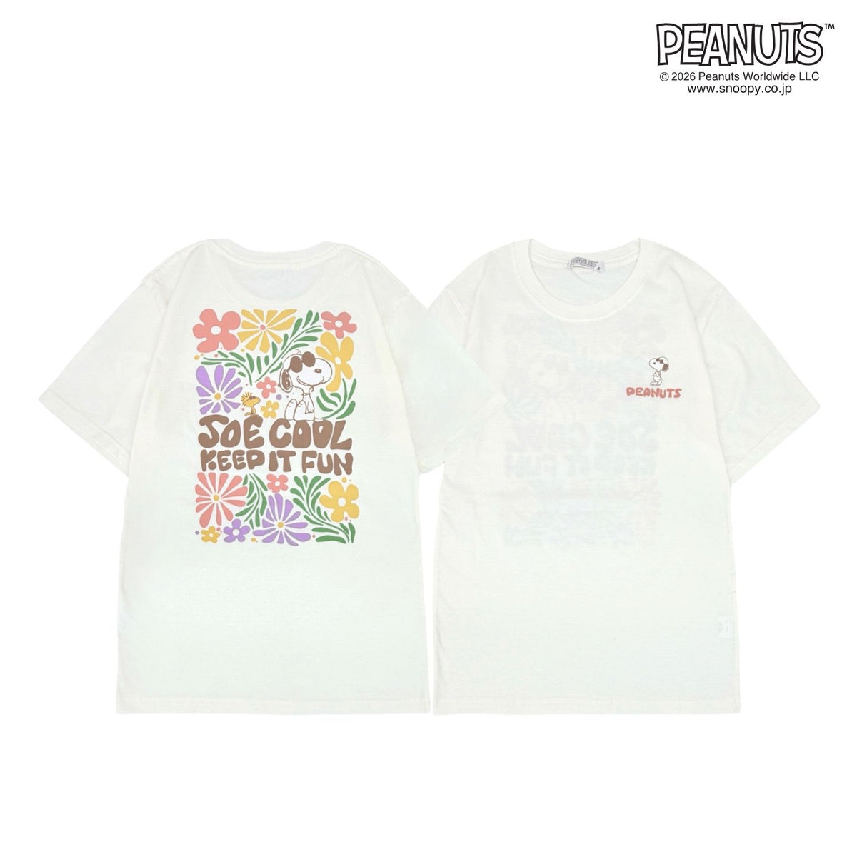 スヌーピー ピーナッツ Sサイズ 天竺 半袖 Tシャツ カットソー 春夏 PEANUTS s1152-425sp