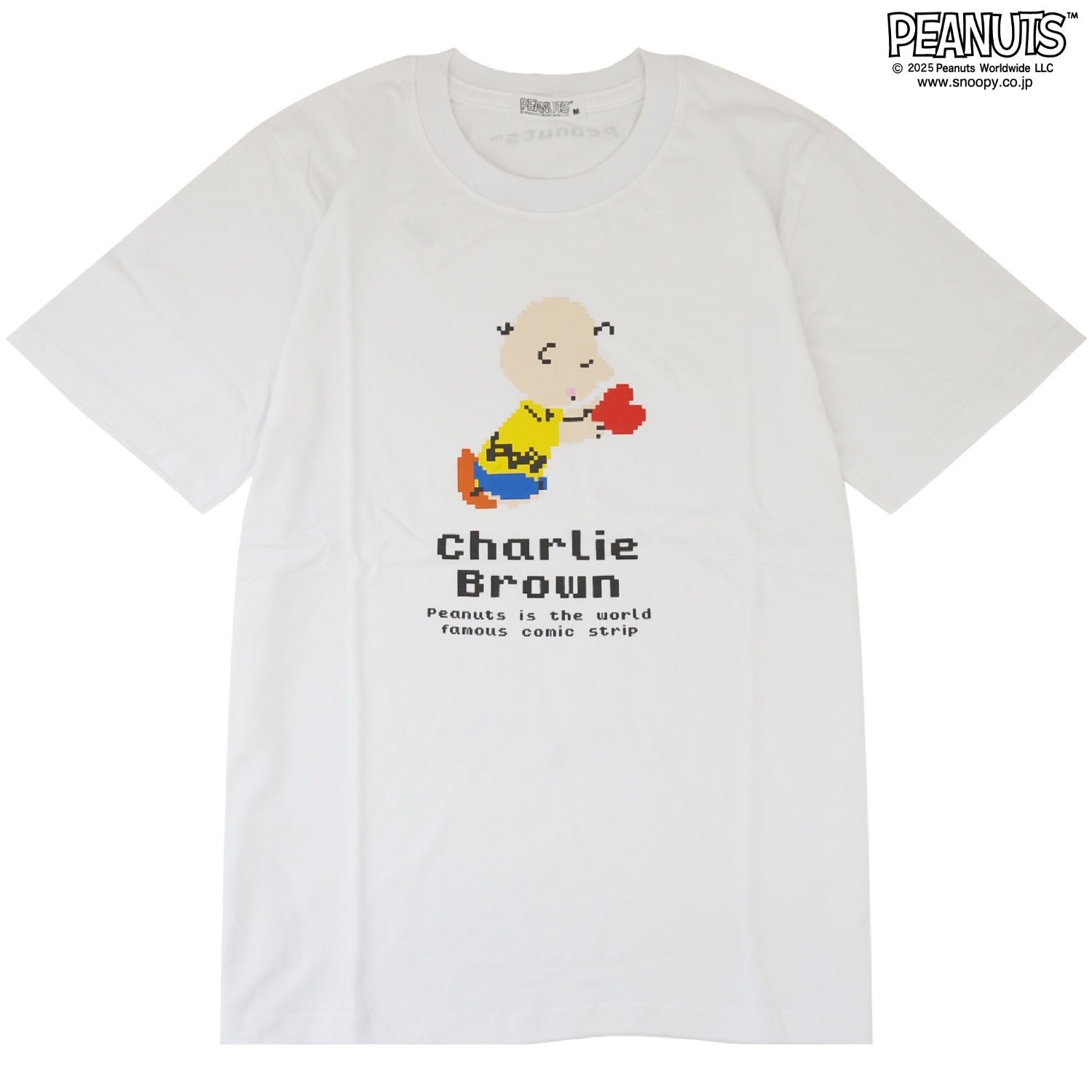 スヌーピー チャーリー・ブラウン ピクセル プリント 半袖 Tシャツ SNOOPY Charlie Brown PEANUTS s1152-42sp
