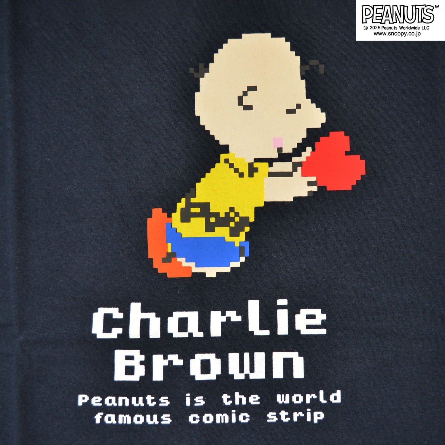 スヌーピー チャーリー・ブラウン ピクセル プリント 半袖 Tシャツ SNOOPY Charlie Brown PEANUTS s1152-42sp