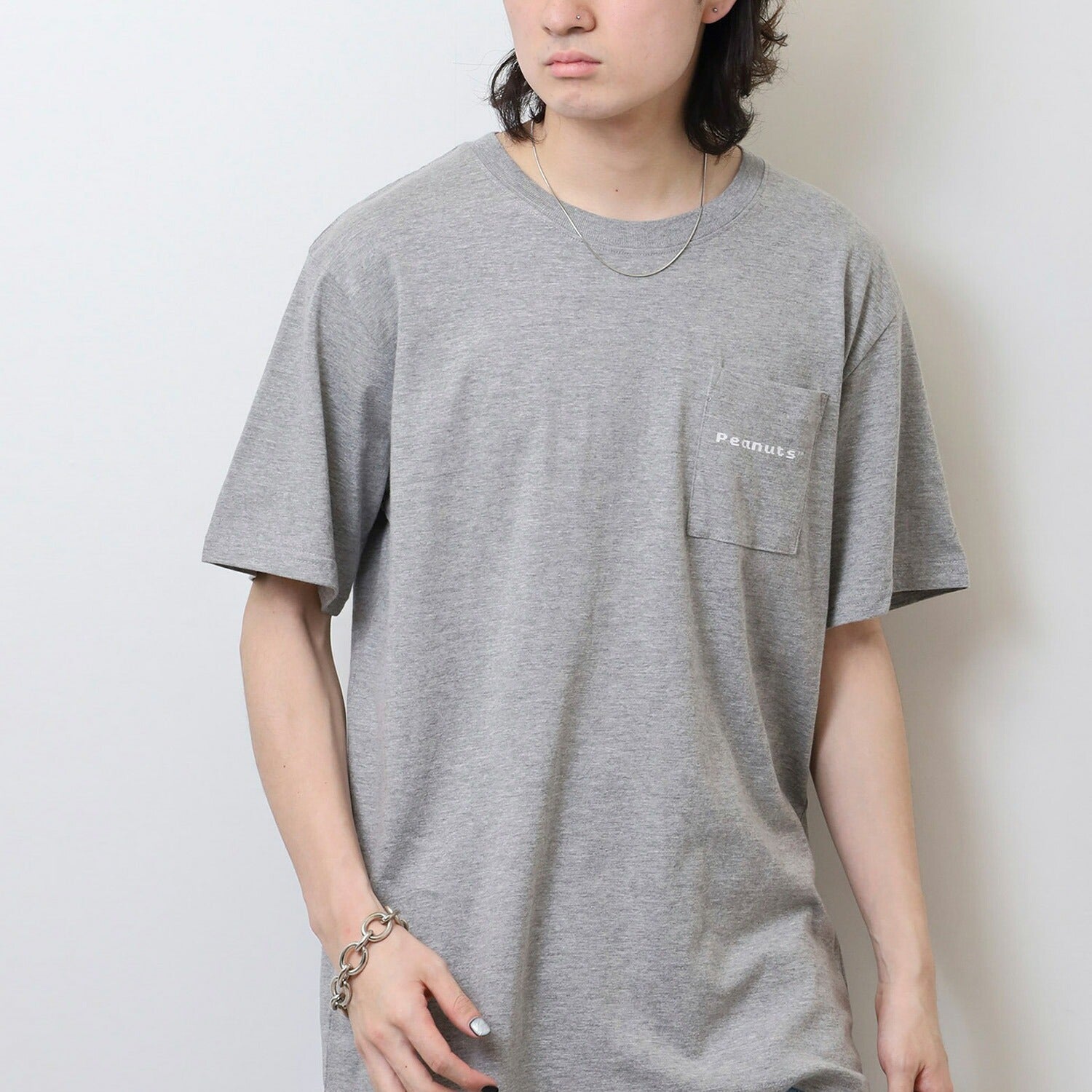 スヌーピー 半袖 ピクセル全員柄 バックプリント Tシャツ 天竺 SNOOPY PEANUTS s1152-43sp