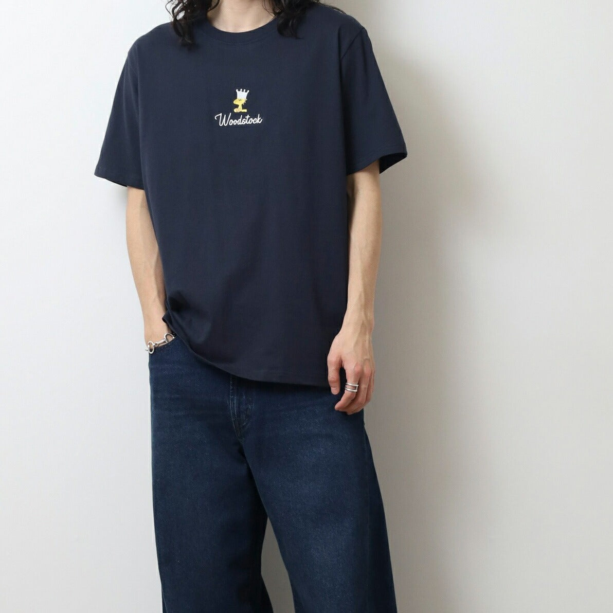 スヌーピー Tシャツ トップス ウッドストック 半袖 刺繍 PEANUTS SNOOPY s1152-45sp