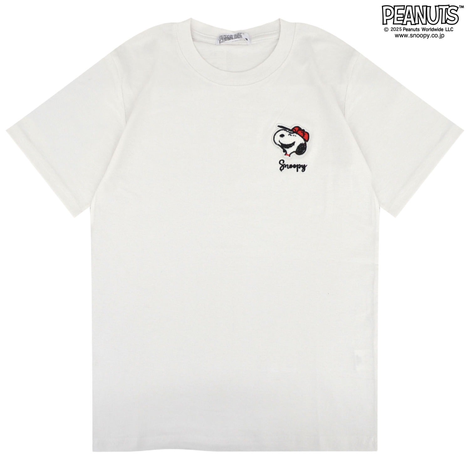 スヌーピー Tシャツ トップス 半袖 ワンポイント 刺繍 PEANUTS SNOOPY s1152-48sp