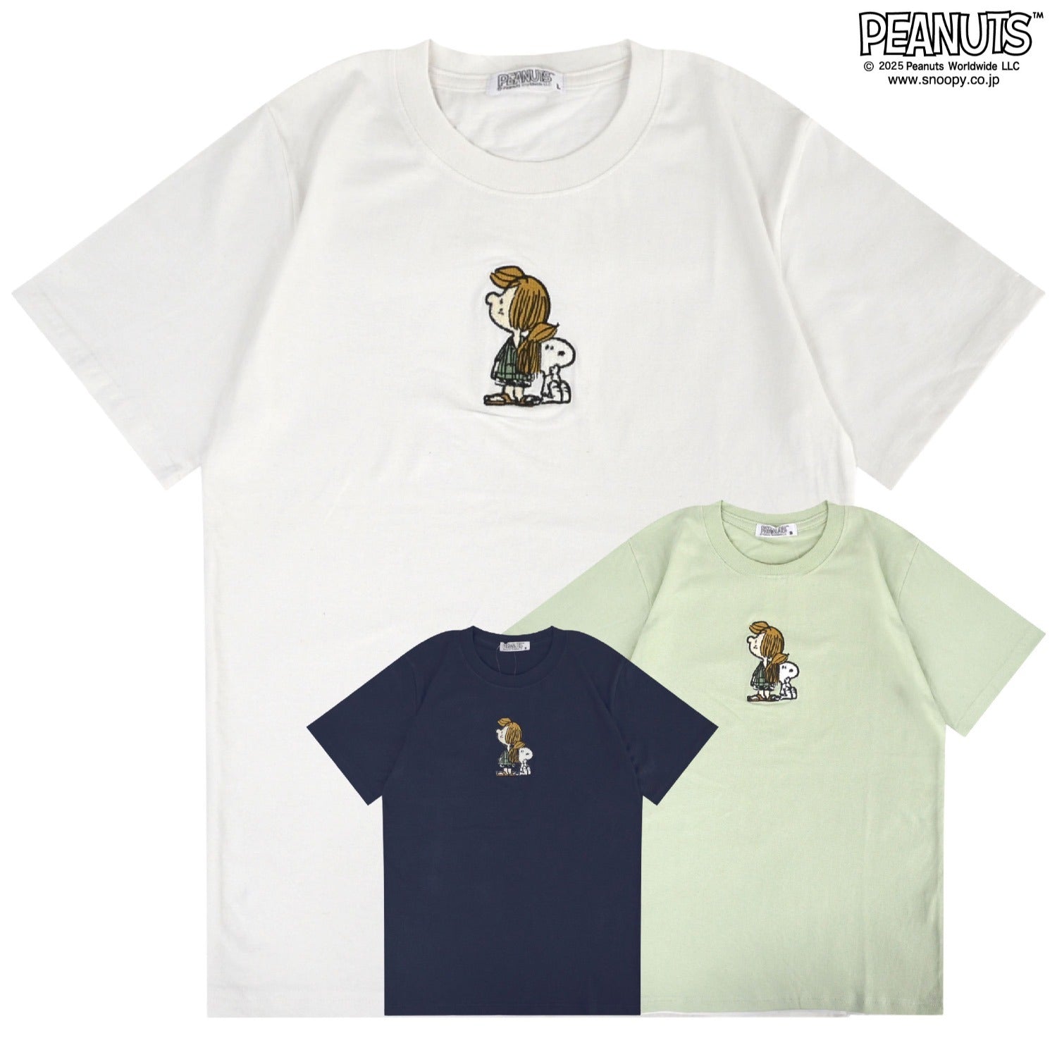 スヌーピー Tシャツ トップス 半袖 ワンポイント 刺繍 ペパーミント パティ PEANUTS SNOOPY s1152-51sp