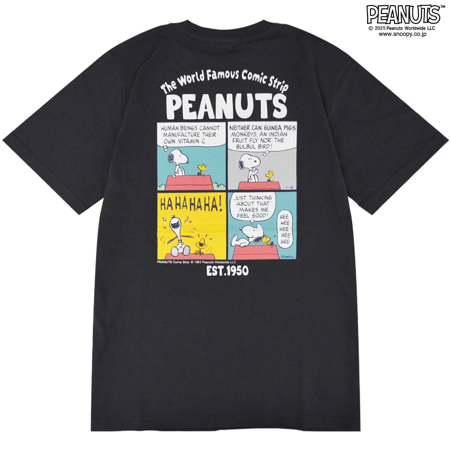 スヌーピー Tシャツ 半袖 トップス バック プリント ウッドストック SNOOPY PEANUTS s1152-55sp