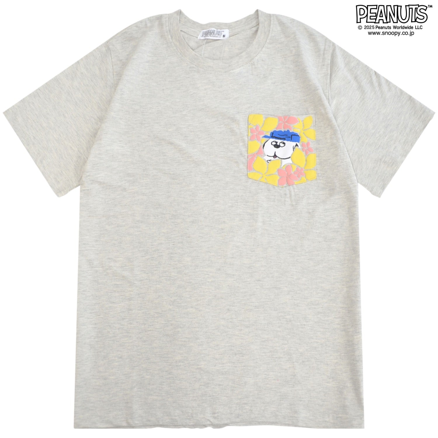 スヌーピー オラフ 半袖 Tシャツ 発泡 プリントトップス ボタニカル PEANUTS s1152-58sp