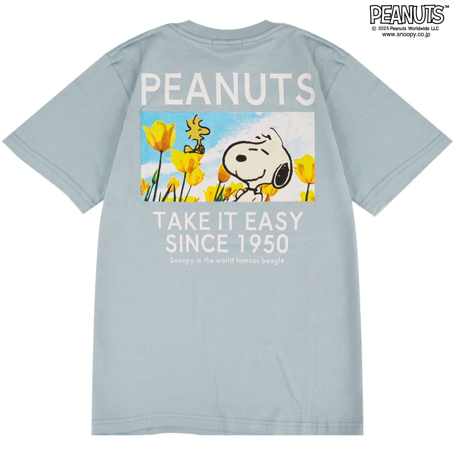 スヌーピー Tシャツ 半袖 トップス バック フォト プリント 刺繍 SNOOPY PEANUTS s1152-65sp